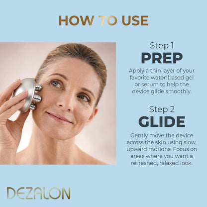 DEZALON Dispositivo facial de microcorriente, herramienta de masaje...