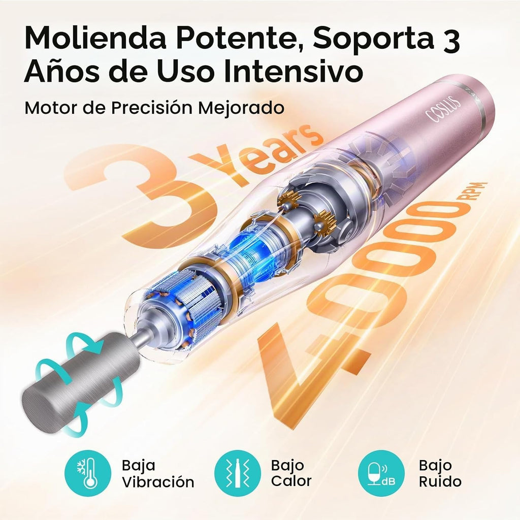 COSLUS Taladro de uñas eléctrico profesional recargable de 40000 RP...