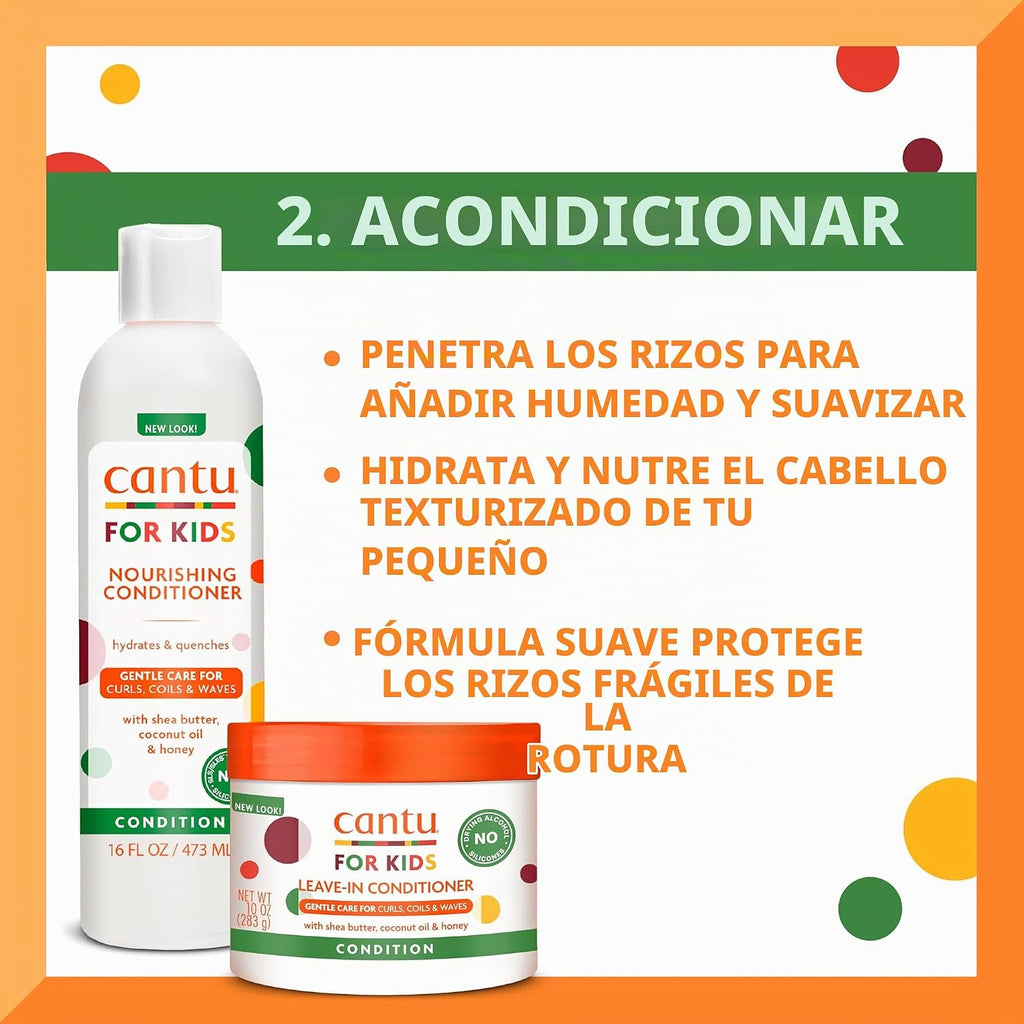 Cantu Care for Kids - Juego de régimen de cuidado del cabello con c...