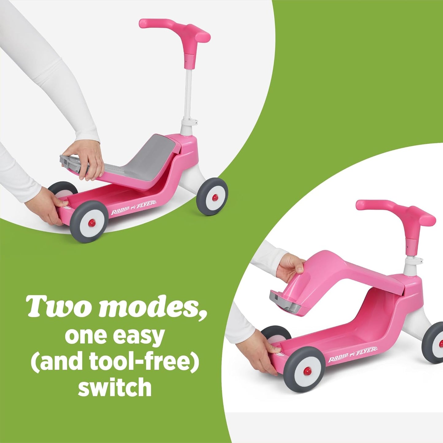 Radio Flyer Scoot 2 Scooter, azul, para niños de 1 a 4 años, juguet...