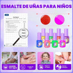 Set de Esmalte de Uñas para Niñas, Kit Todo en Uno de Arte de Uñas...