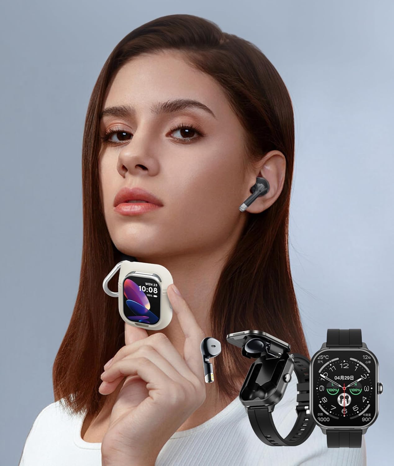 Diyeeni D8 Pro - Reloj inteligente con auriculares para hombres y m...