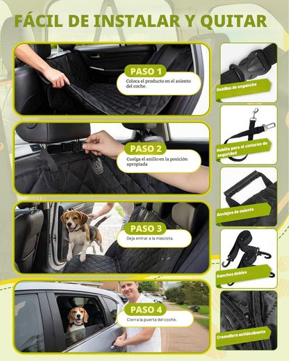 Funda de asiento de coche para perros, funda de asiento para perros...