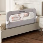 UPGOGO Riel de cama plegable para niños pequeños, gris, 43 pulgadas...