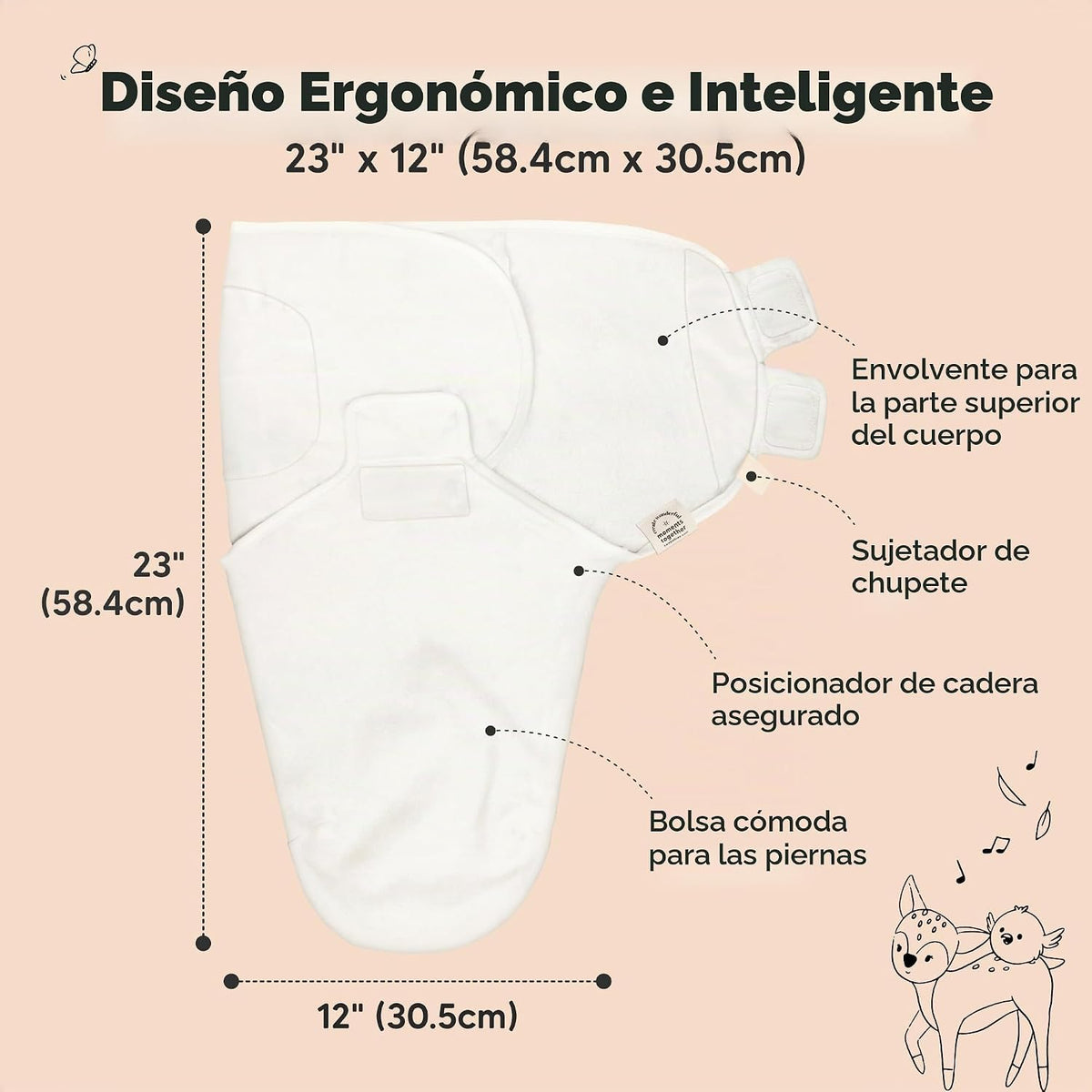 KeaBabies Paquete de 3 Sacos de Dormir Envolventes Orgánicos para B...