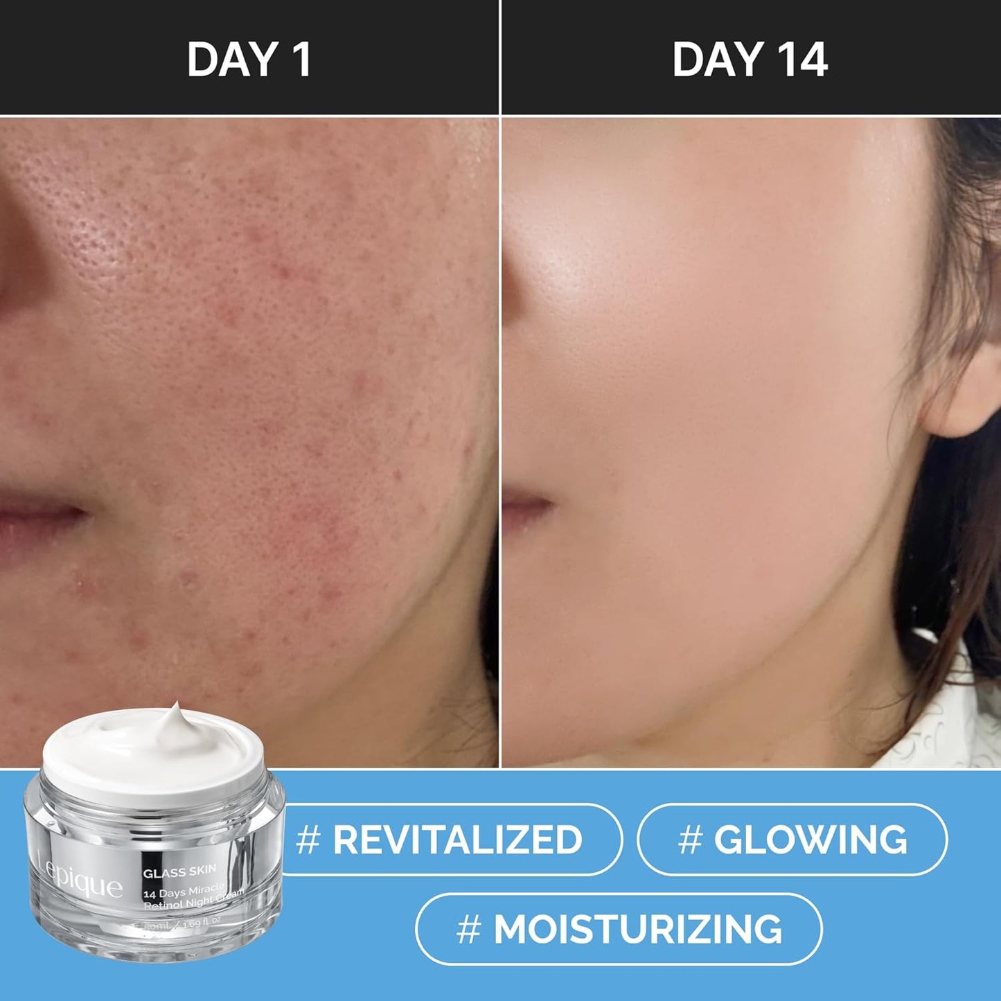Lepique Crema de noche de retinol de 1.69 onzas \u2013 Crema repara...
