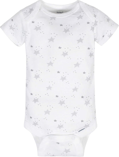 Gerber Mamelucos Bodies unisex de manga corta para bebé, paquete de 8