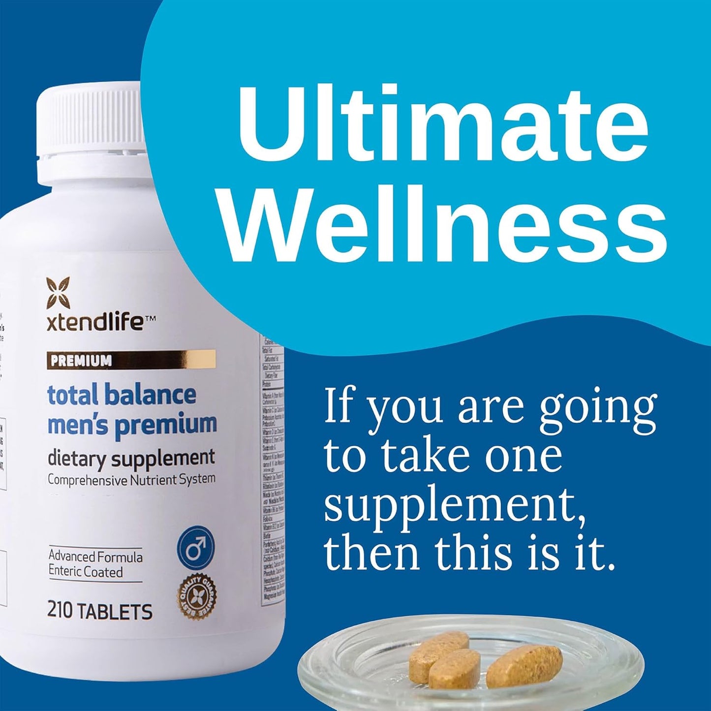 Xtendlife Total Balance Multivitamínico prémium para hombre para la...