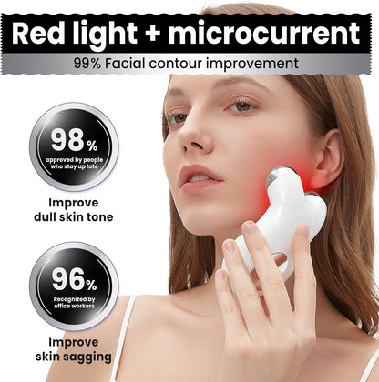 Dispositivo Facial de Microcorriente, Última Tecnología de Luz Roja...