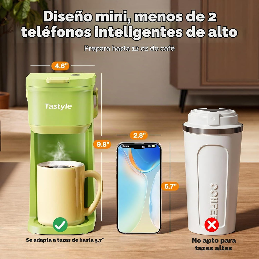 Tastyle Cafetera de Una Sola Porción para Una Taza, para Cápsulas K...