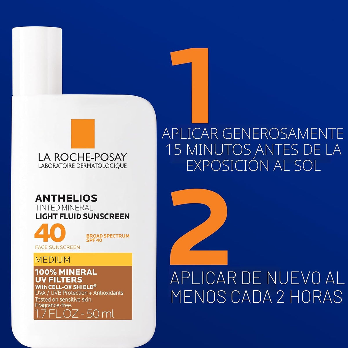La Roche-Posay Anthelios Mineral Light Fluid Sunscreen for Face in...