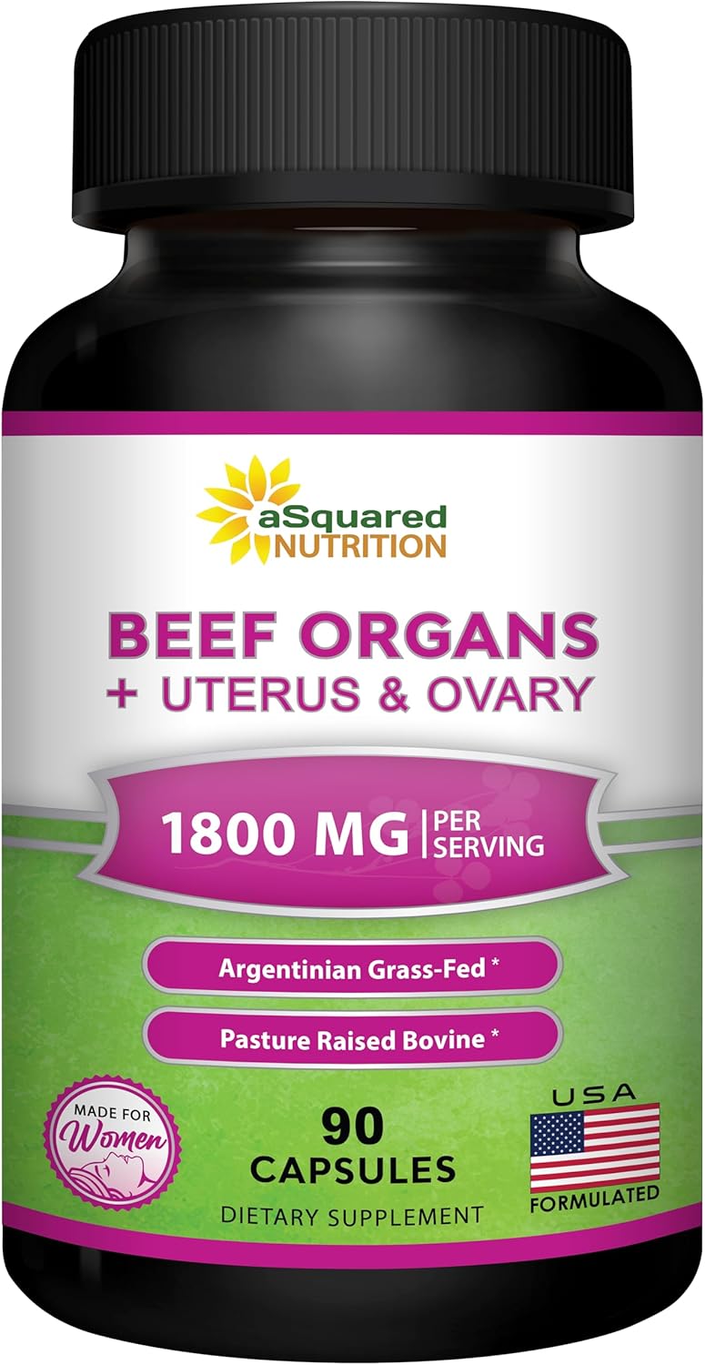 aSquared Nutrition Suplemento de órgano de carne de res para mujere...
