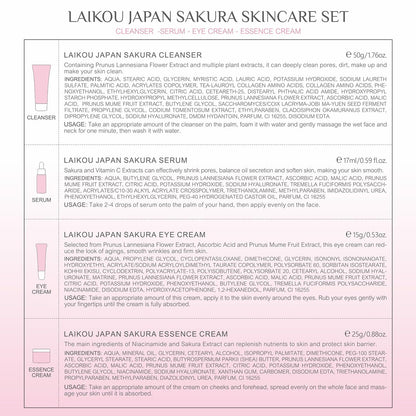 Conjunto de Cuidado de la Piel JAPAN SAKURA Juegos de Regalo de Bel...