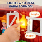 All-en-One Farm Barn Toy Set,Pretend Play Gift para Boys Girls 2 3 Years Old