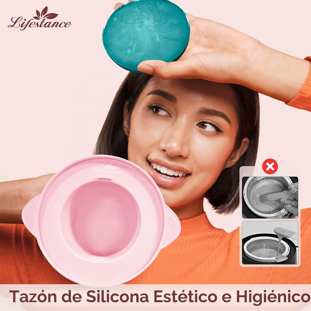 Lifestance Kit de depilación para mujeres y hombres - Calentador di...