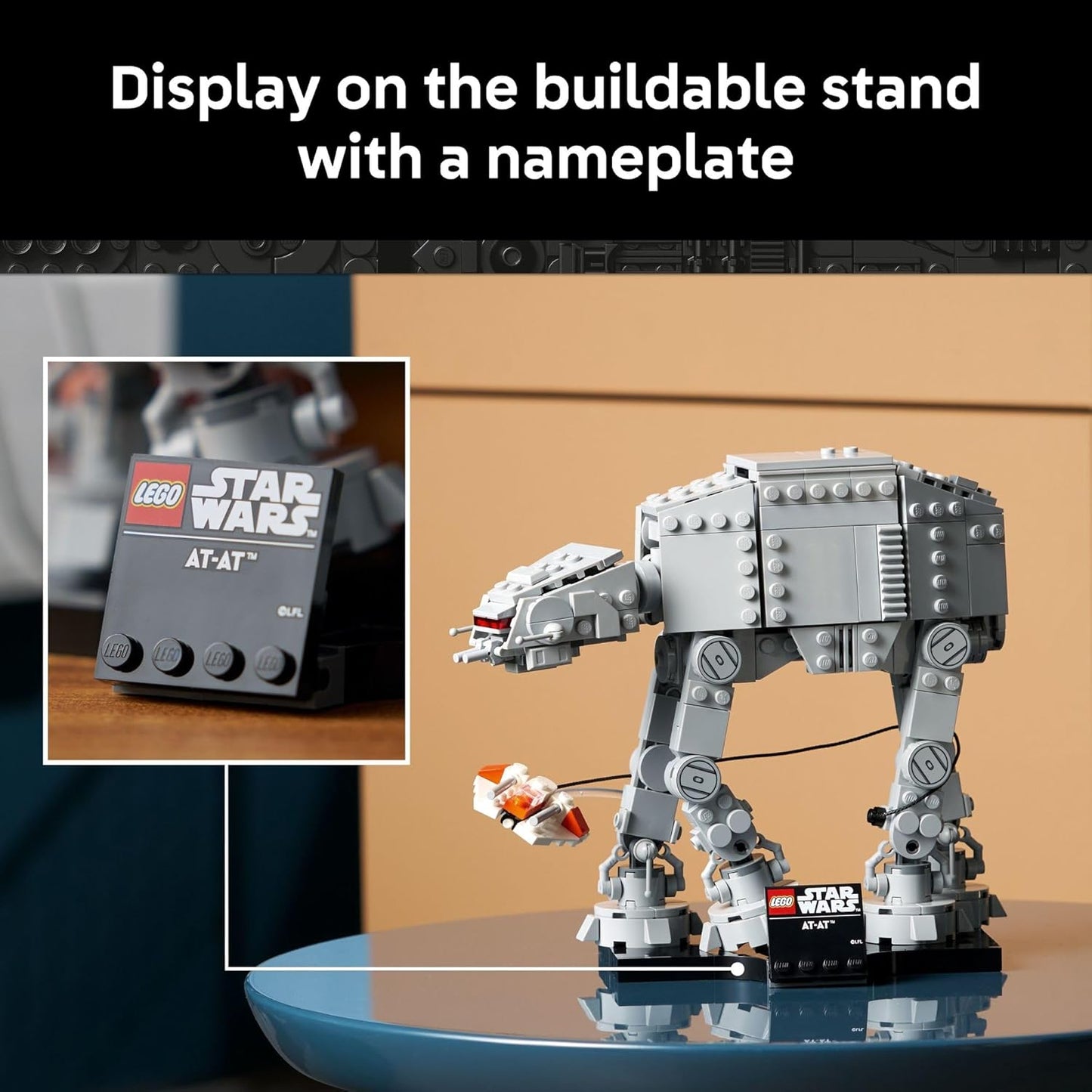 LEGO Star Wars at-at Walker - Juego de construcción para adultos, a partir de 18 años, coleccionable y decoración de habitación para oficina, dormitorio o estante de libros, actividad para hombres