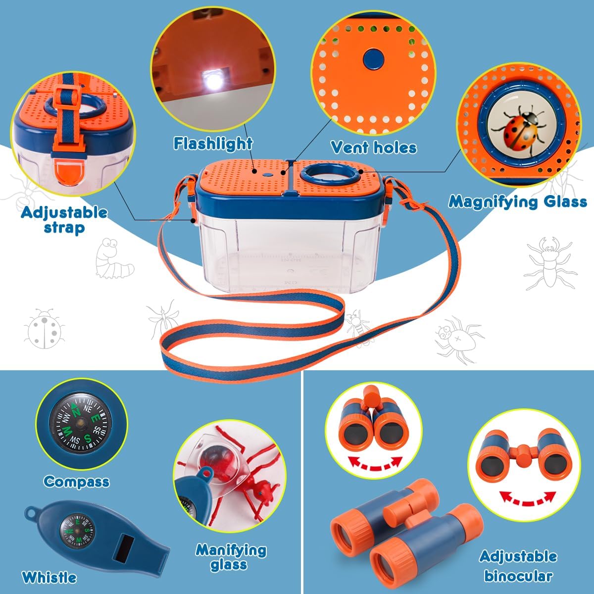 Meland Juego de camping para niños con tienda de campaña, juguete d...