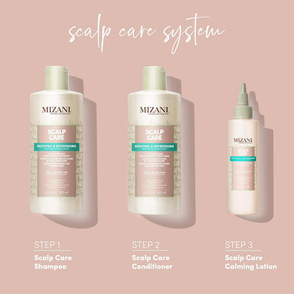 Mizani Scalp Care Loción calmante para el cuero cabelludo | Tratamiento de la caspa | Nutre y calma el cuero cabelludo | Para cabello rizado | 4 onzas líquidas