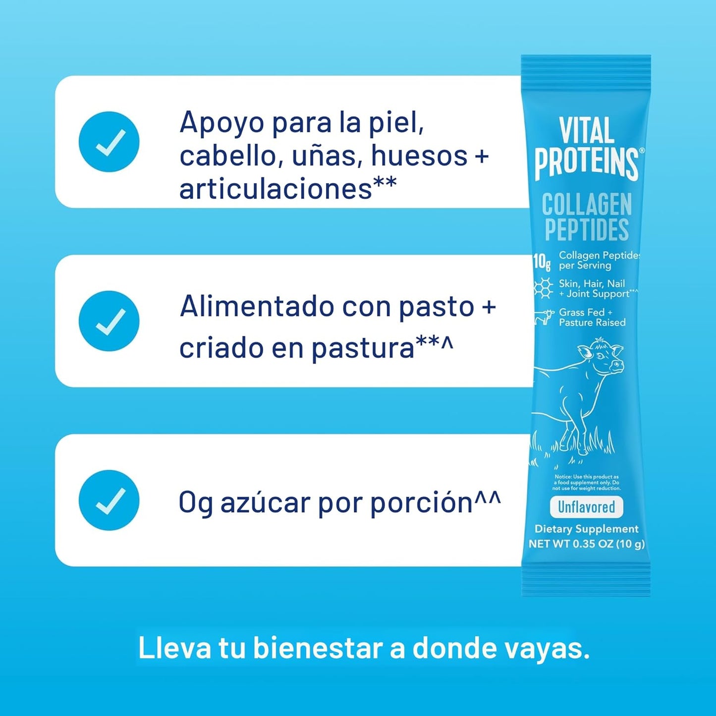 Vital Proteins Suplemento en polvo de péptidos de colágeno, paquete...