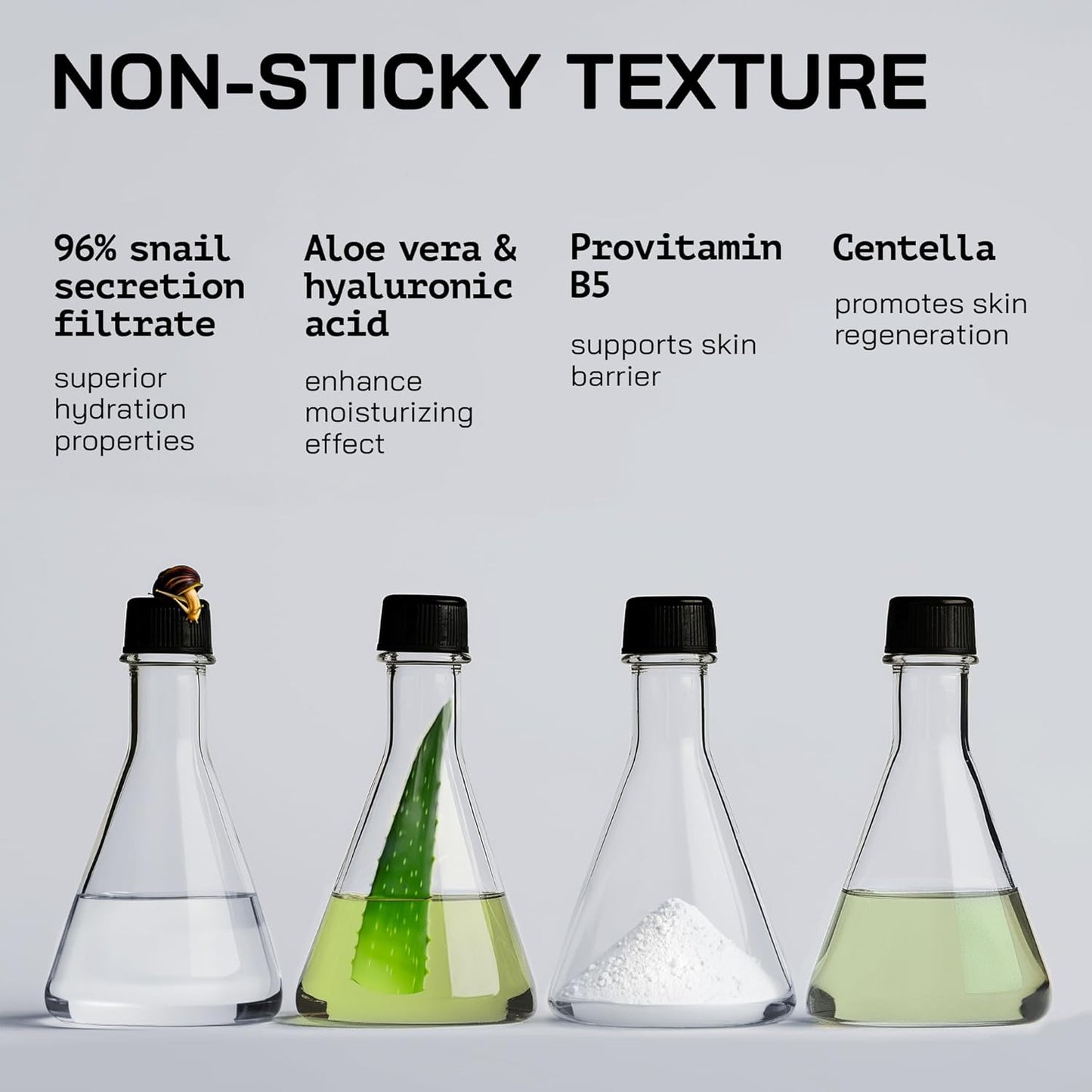 Snail Mucin Serum - Advanced Snail 96 Mucin Power Essence con ácido hialurónico y centella - Suero facial hidratante e hidratante reparador de la piel para mujeres, 3.38 onzas líquidas, 3.4 fl oz,