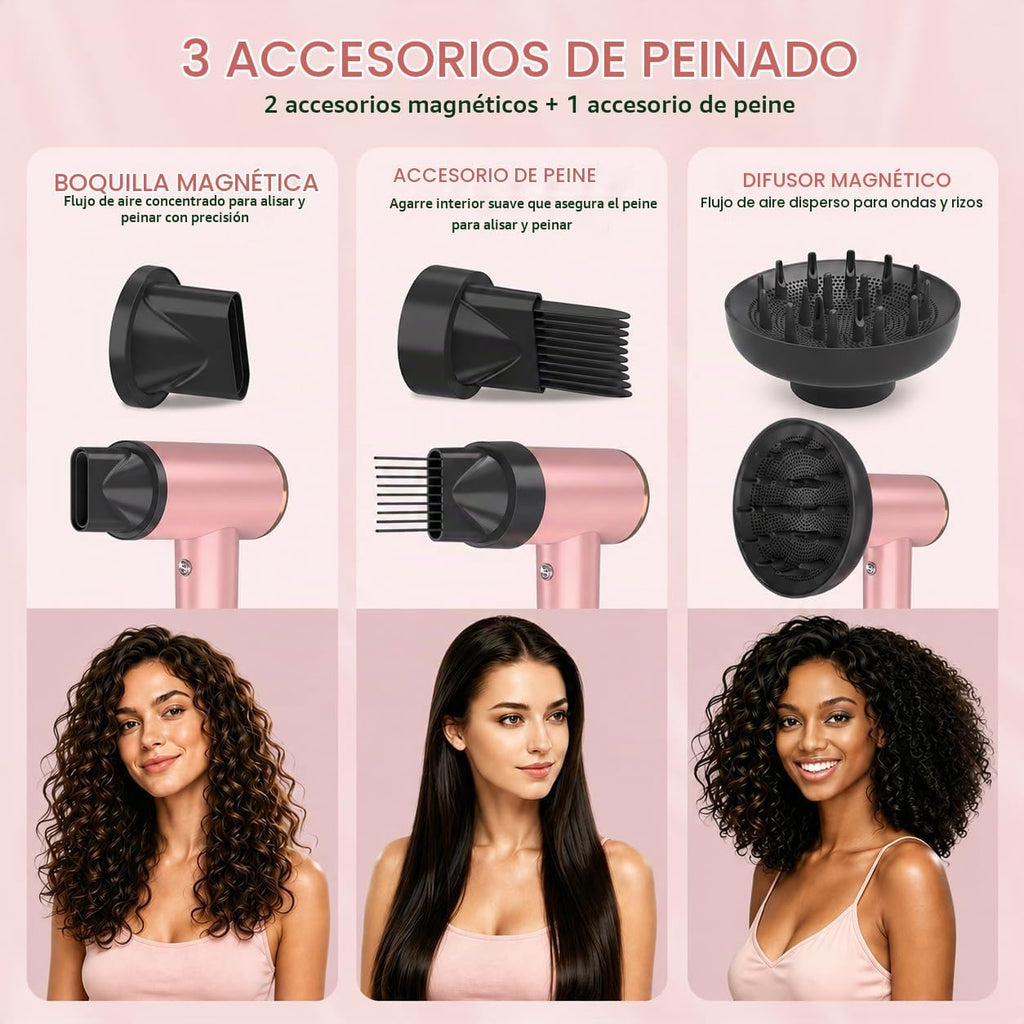 Secador de pelo iónico de alta velocidad Mythsight StyleVibe con 3...