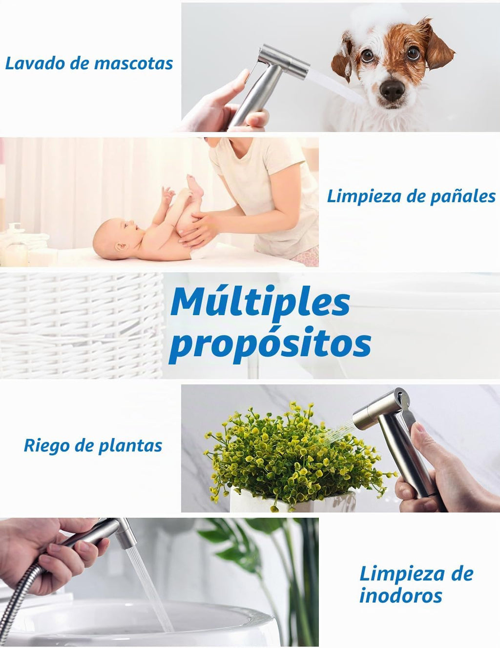 BRITULIF Paquete de 2 pulverizadores de bidé de mano para inodoro,...
