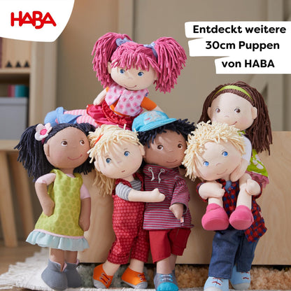 HABA Lilli-Lou Muñeca Blanda de 12 Pulgadas con Cabello Rosa en Col...