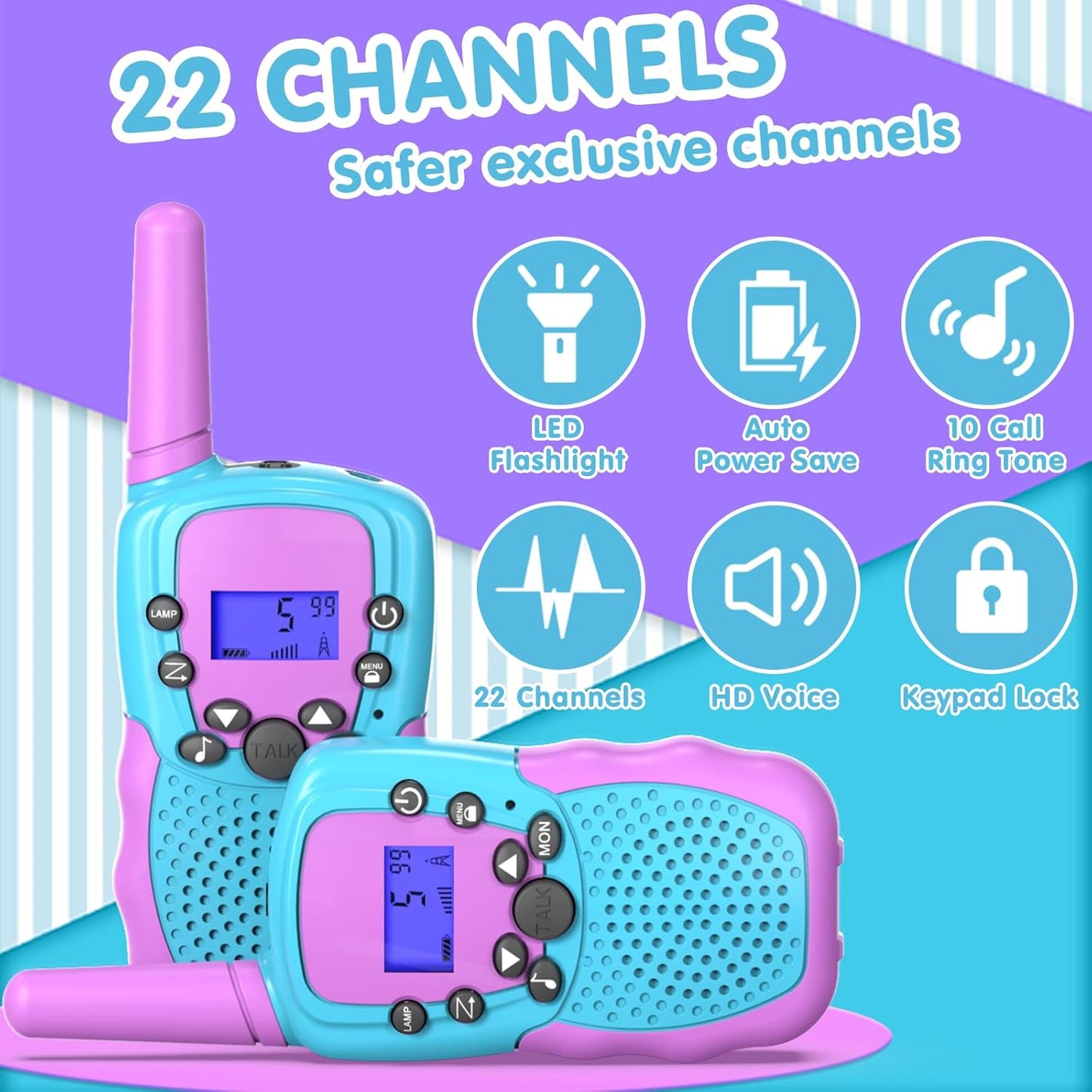Selieve Juguetes para niños de 3 a 14 años, Walkie Talkies para niñ...