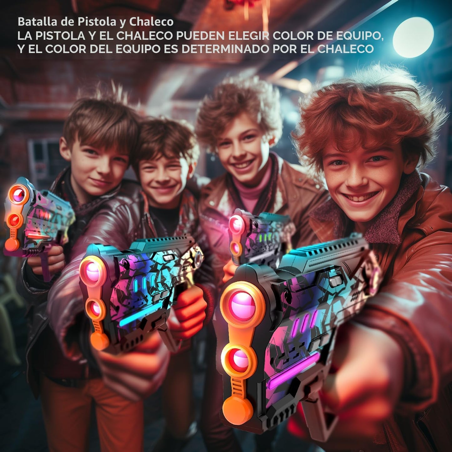 Juego de 4 etiquetas láser, juego de etiqueta Lazer para niños en i...