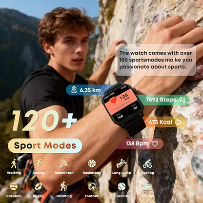 DIVOAZBVO Reloj inteligente para hombres, más de 120 modos deportiv...