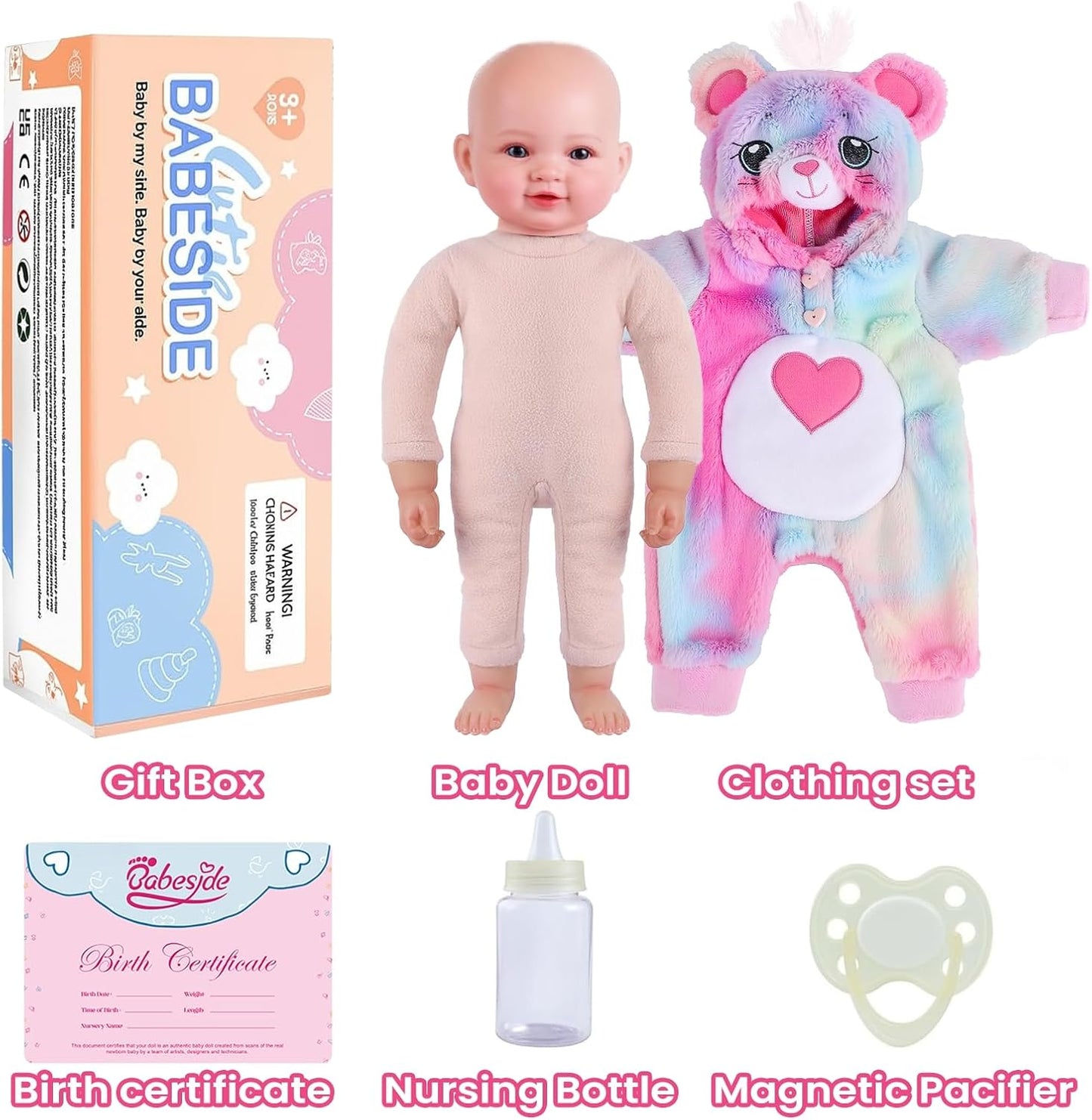 BABESIDE Muñecas bebé, muñecas de bebé realistas de 15 pulgadas con...