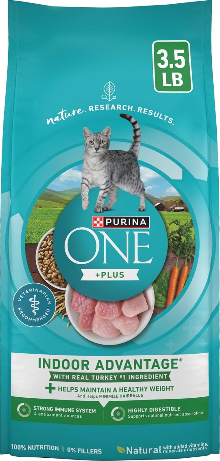 Purina ONE Alimento Seco Natural para Gatos, Bajo en Grasa, Control...
