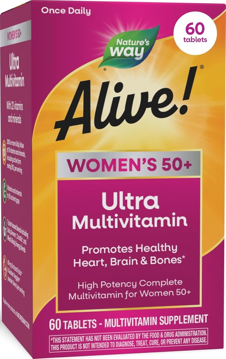 Nature's Way ¡Alive! Multivitamínico ultra potente para mujeres...