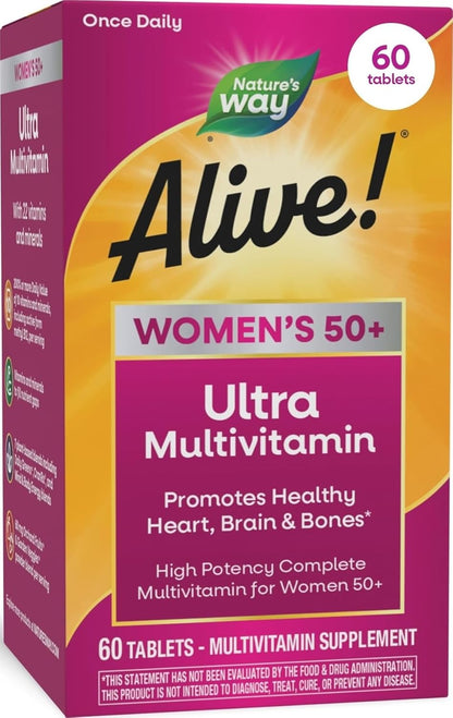 Nature's Way ¡Alive! Multivitamínico ultra potente para mujeres...