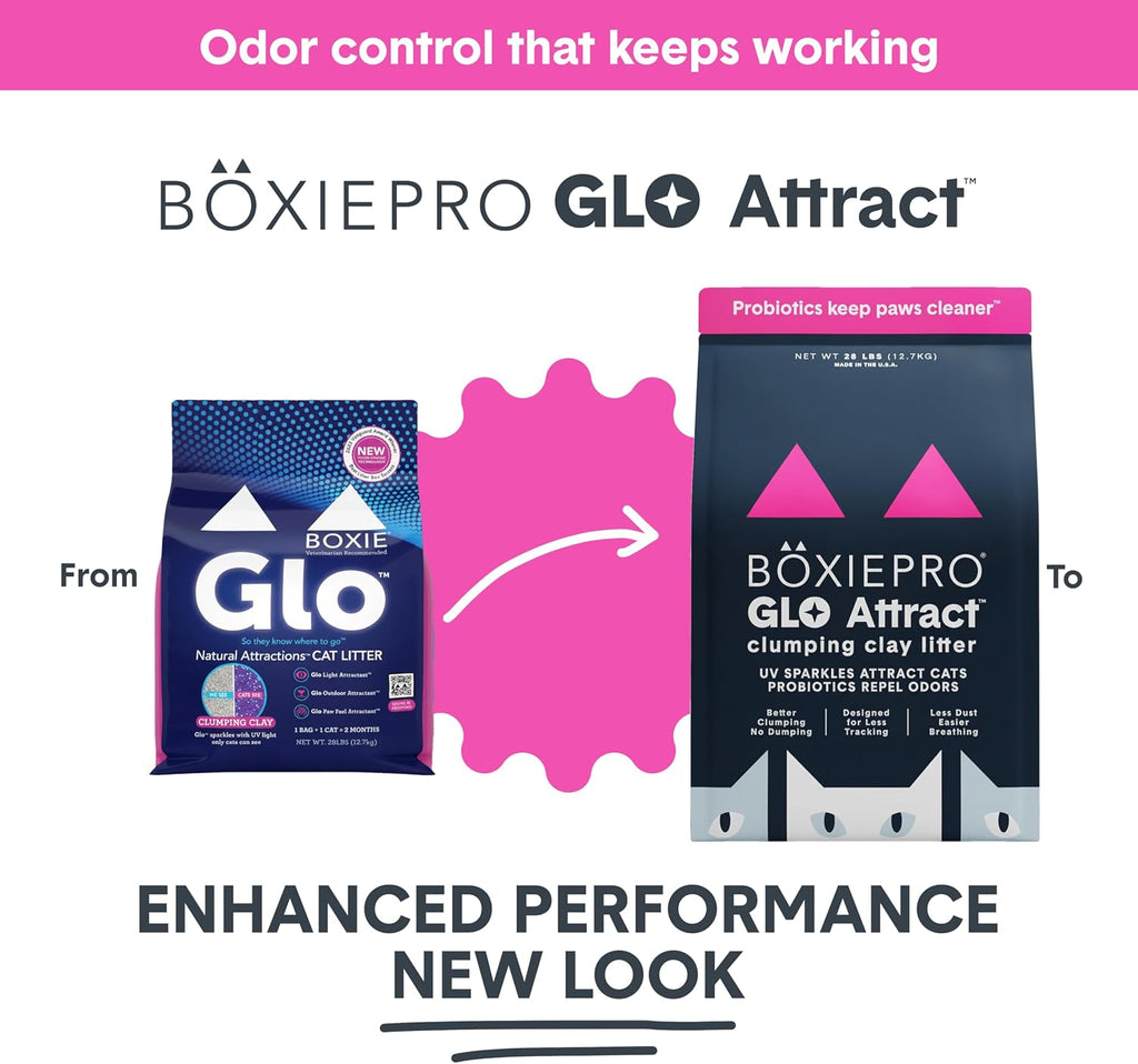 Boxie Glo Attract - Arena para gatos de más de 40 días, control de...