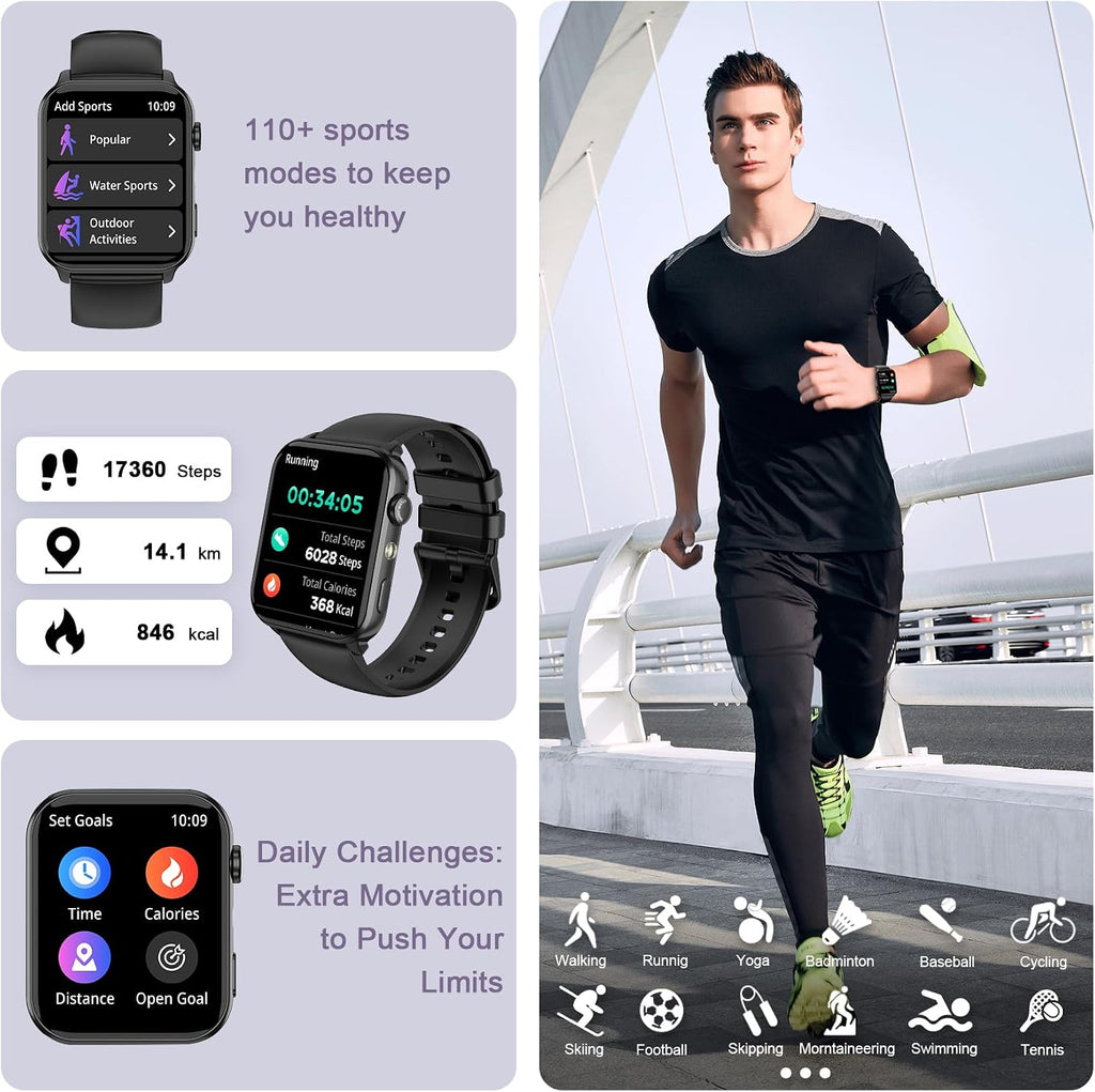 Relojes inteligentes para hombre, 1.91" AMOLED reloj de fitness...