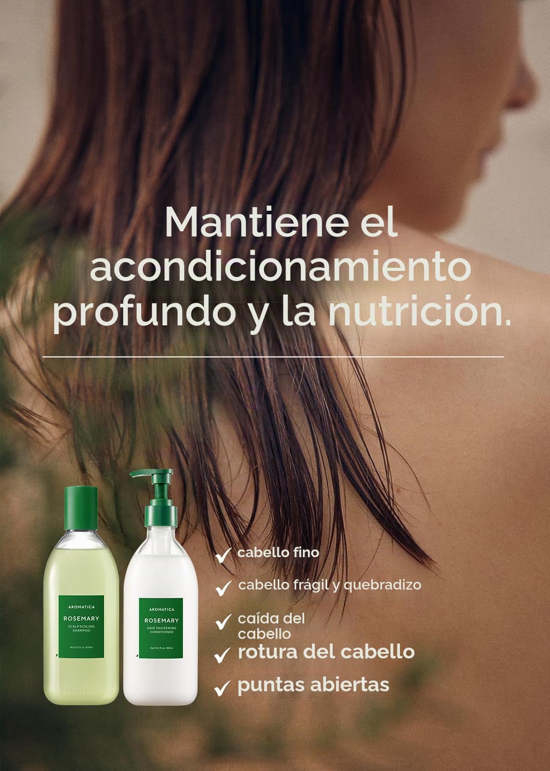 AROMATICA Set de champú y acondicionador para escamar el cuero cabe...