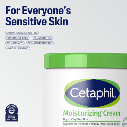 Cetaphil - Crema hidratante para rostro y cuerpo, crema hidratante...