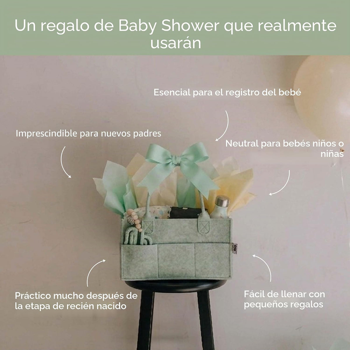 Parker Baby Organizador de pañales para bebé, contenedor para dormi...