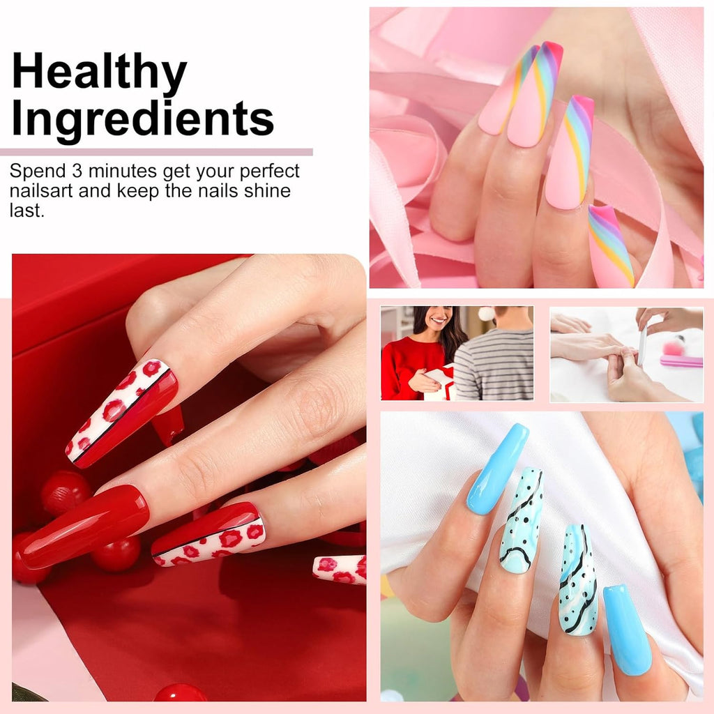 Kit de esmalte de uñas con luz UV, kit de iniciación de esmalte de...