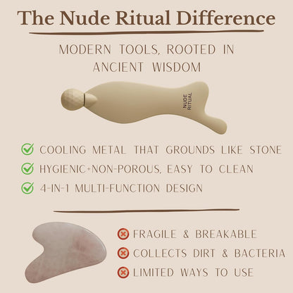 Nude Ritual Herramienta Gua Sha 4 en 1 para rostro \u2013 Escultura...
