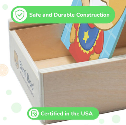 Bimi Boo Juguetes de alimentación de madera - Juguetes Montessori de cuchara para niños pequeños de 1 a 4 años - Juego de alimentos de simulación de habilidades motoras finas para niños (27 alimentos