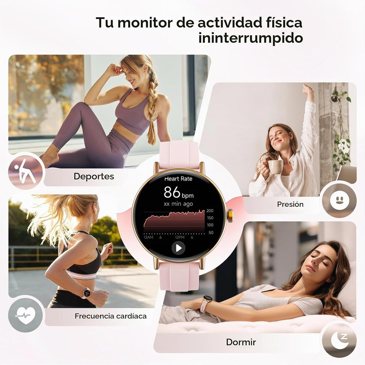 Gydom Reloj inteligente para mujer, rastreador de fitness HD de 1.5...