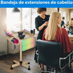 Bandeja rodante de salón con ruedas de altura ajustable - Bandeja d...