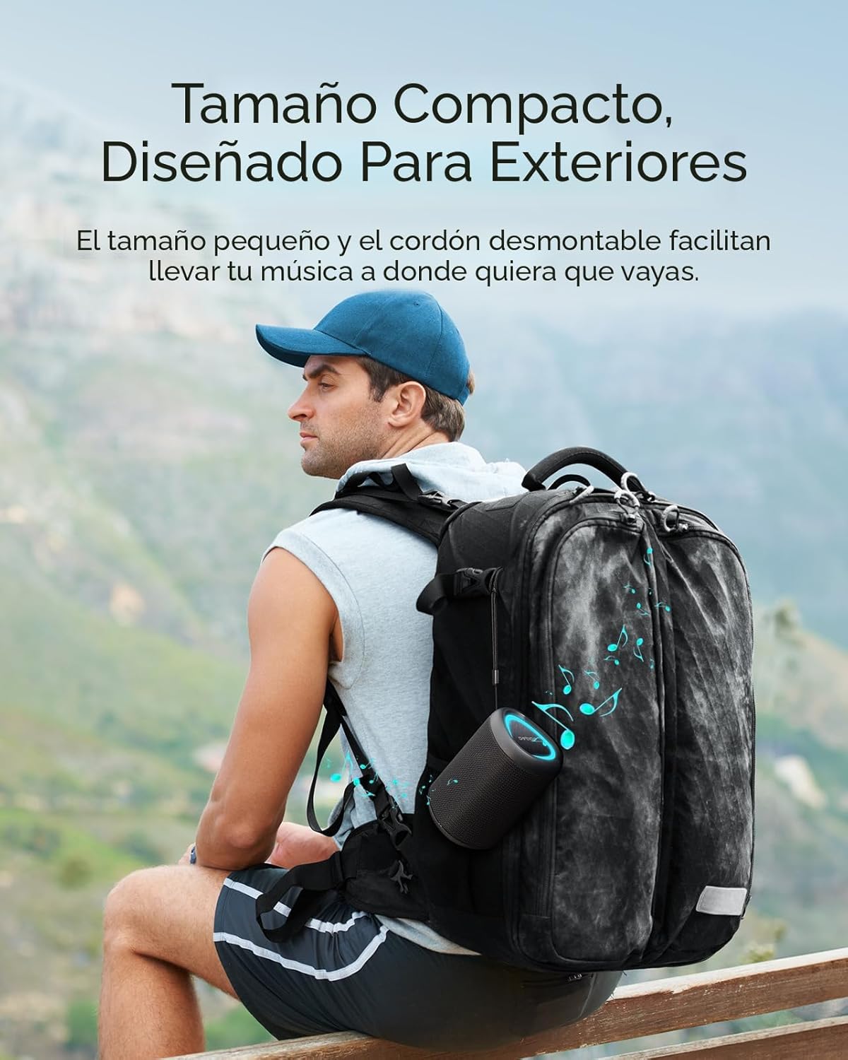 Altavoz Bluetooth portátil Esenciales para vacaciones en la playa:...