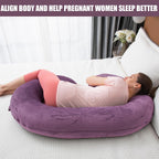 1 MIDDLE ONE - Almohada de embarazo, almohada con forma de C para d...