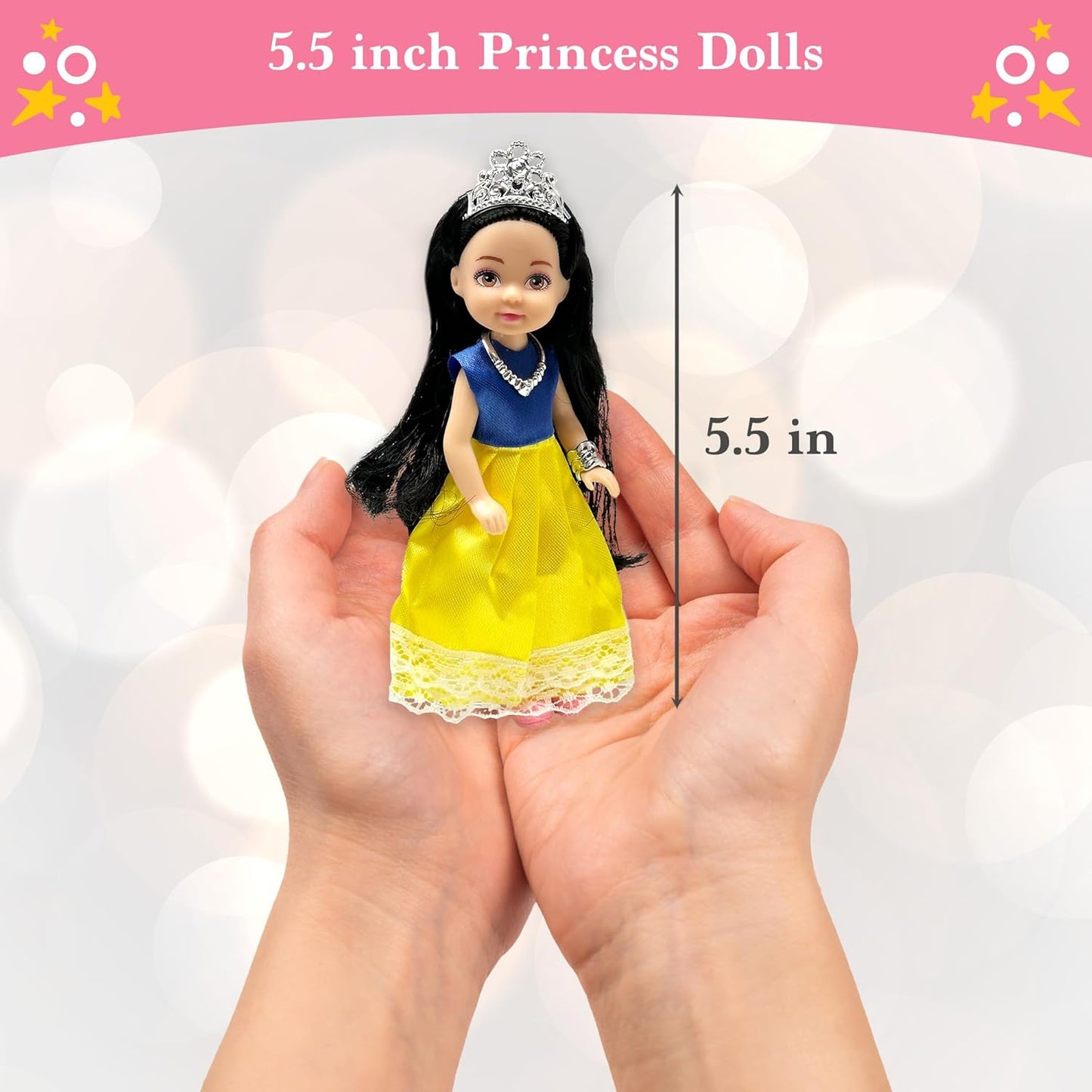 Juego de muñecas pequeñas con mini muñecas de princesa para niñas \...