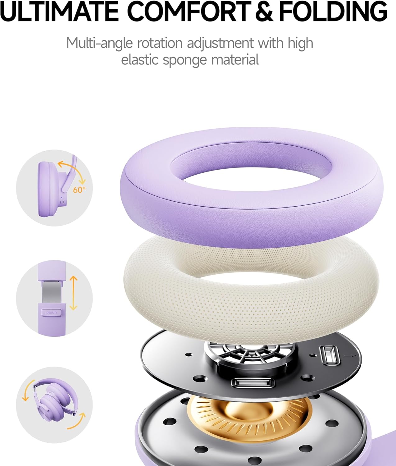 Picun B8 - Auriculares inalámbricos Bluetooth, auriculares Bluetoot...