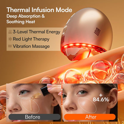 INIA Terapia de luz roja 7 en 1 para cara y cuello Gua Sha Masajead...