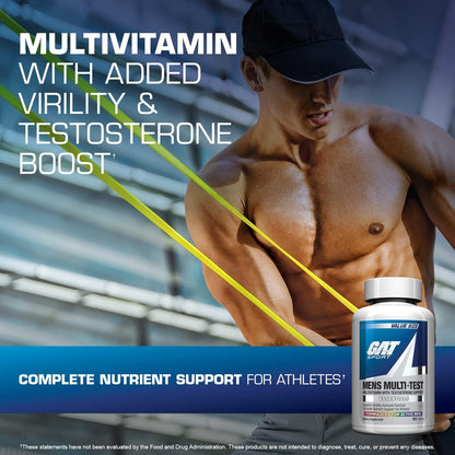 GAT SPORT Tabletas multivitamínicas premium para hombres Multi + Te...